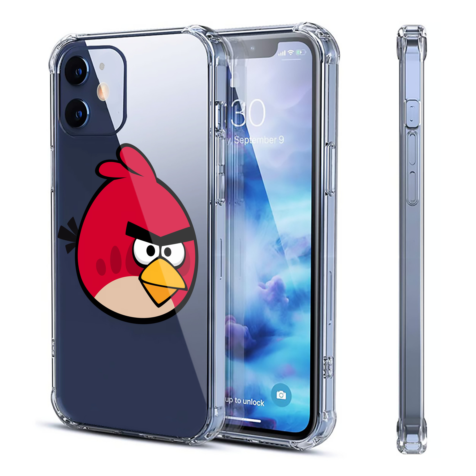 （画像用） Angry Birds アングリーバード 【iPhone 12シリーズ対応】透明スマホケース（クリアソフトケース）